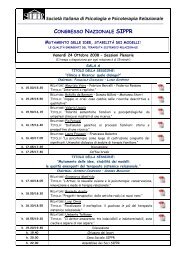 Societ Italiana di Psicologia e Psicoterapia Relazionale - Centro ...