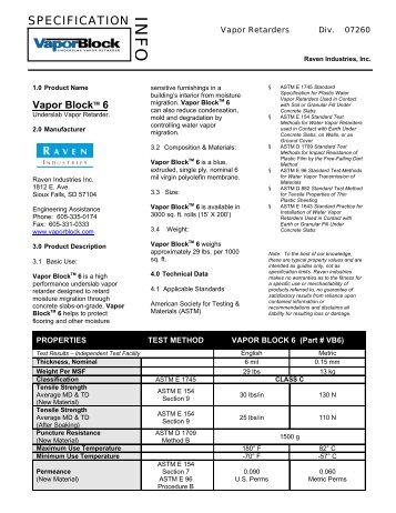 sheets/Data sheetsVB6_Spec[1].pdf - Sweeney Materials