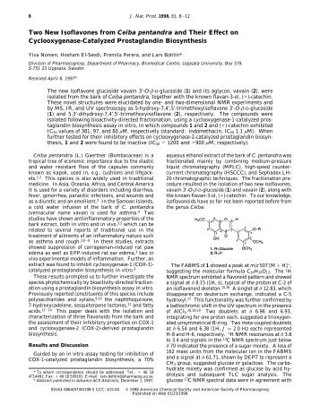 Two New Isoflavones from Ceiba pentandra and Their ... - Pharmanet