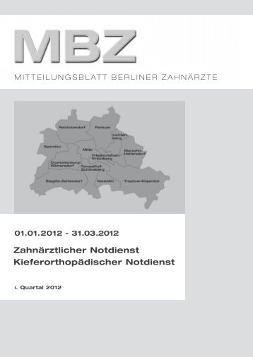 Notdienst (einschlieÃŸlich bis zum 31.03.2012) I. Quartal 2012