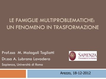 FAMIGLIE MULTIPROBLEMATICHE - Ce.Do.S.T.Ar.