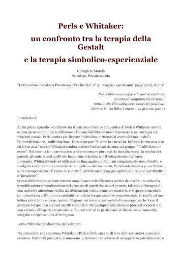 SCARICA l'articolo completo - in-psicoterapia