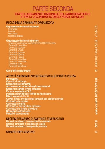 PARTE SECONDA - Ministero Dell'Interno