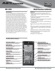 MC-1200 Multi-Function Calibrator - Martel Beta Process Calibrators