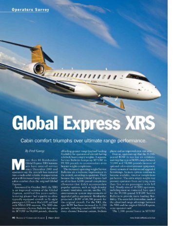 Bombardier Global Express Operators Survey, March 2010