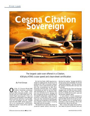 First Look: Cessna Citation Sovereign