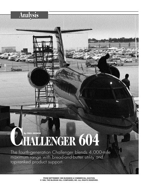 Challenger 604 Range Chart