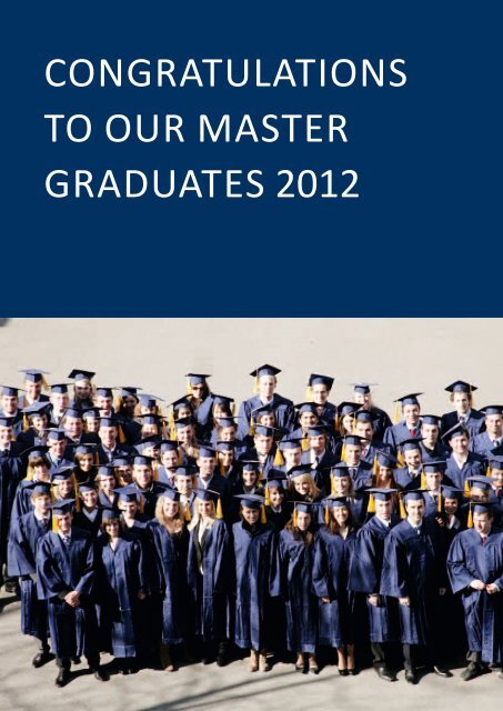 Graduate Profiles 2012 - Munich Business School