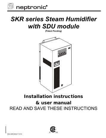 SKR series Steam Humidifier with SDU module - Neptronic