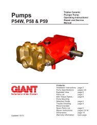 Pumps P54W, P58W, P59W & P59MT - Giant Industries