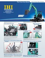 The Front-line Device - IHI Compact Excavator Sales
