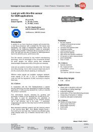 Load pin with thin-film sensor for OEM applications