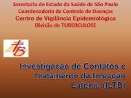 Tratamento infecÃ§ao latente - Centro de VigilÃ¢ncia EpidemiolÃ³gica