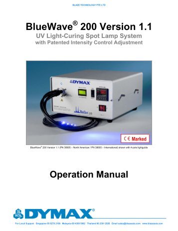 BlueWave Â® 200 Version 1.1 UV Light-Curing Spot Lamp System ...