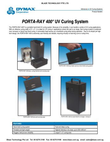 Porta-Ray 400 UV Curing System - Blaze Technology Pte Ltd.