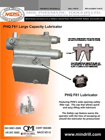 PHQ F61 Lubricator - Parts HeadQuarters Inc