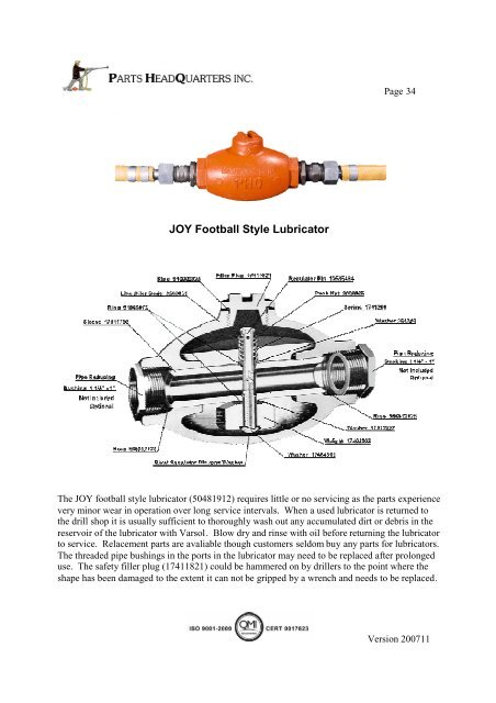 PHQ250JHMAVL Jackleg MK 1 Parts and Repair Manual PDF