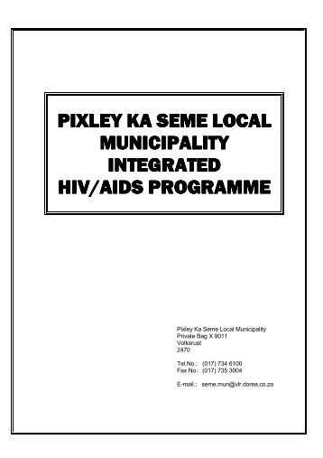 HIV AIDS PROGRAMME.pdf - Pixley ka Seme