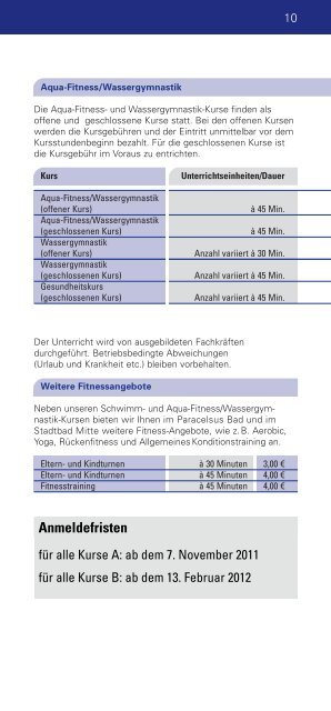Kursprogramm - Berliner Bäder Betriebe