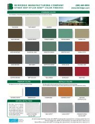 Berridge Manufacturing Color Chart