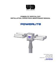 powerlite vertical rcp installation, operation & maintenance manual