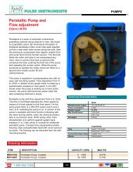 Peristaltic pump with flow adjustment - Pulse Instruments