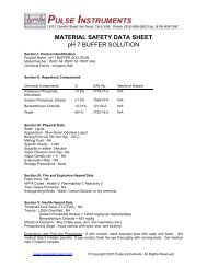 MATERIAL SAFETY DATA SHEET pH 7 ... - Pulse Instruments