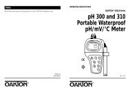 pH 300 & 310 Meter Manual - Oakton Instruments