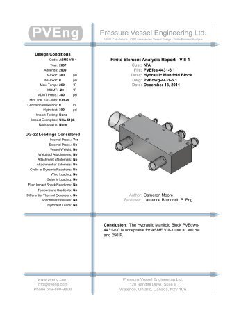 Full FEA Report - PVEng