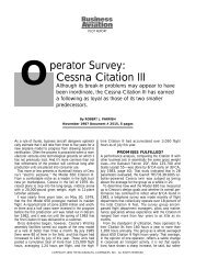 Operator Survey: Cessna Citation III