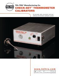 Tel-Tru CHECK TEMP Temperature Calibrators ... - Instrumart