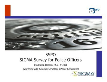 SSPO SIGMA Survey for Police Officers - Sigma Assessment ...