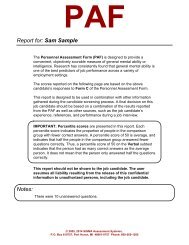 Sample Report, Form C - Sigma Assessment Systems, Inc.