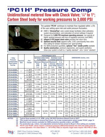 'PC1H' Pressure Comp - Lifco Hydraulics USA