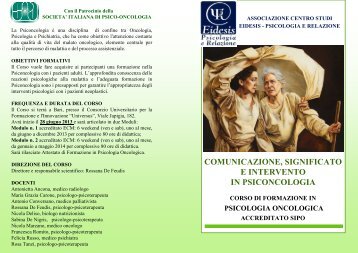 Brochure del Corso di formazione - Sipo