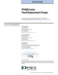 PF4000 Series Fixed Displacement Pumps - Dynex/Rivett Inc.