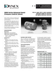 8800 Series Balanced Spool Pressure Control ... - Royal Hydraulics