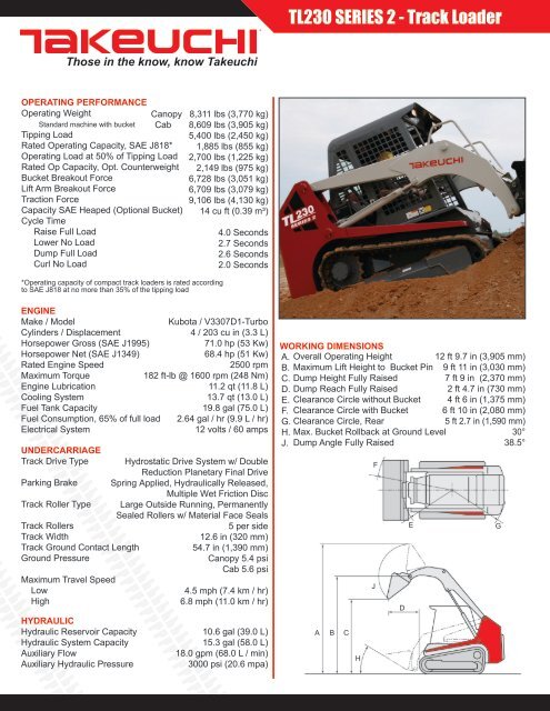 Takeuchi TL230 Compact Track Loader