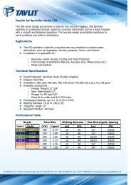 Double Jet Sprinkler Model 920 Applications Technical ... - Tavlit