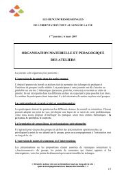 organisation materielle et pedagogique des ateliers - Informetiers