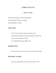 Curriculum Vitae Pdf German And Romance Languages And