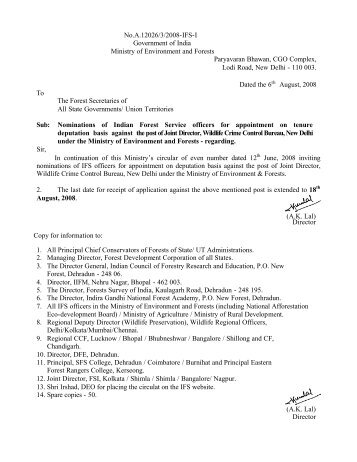 No.A.12026/3/2008-IFS-I Government of India Ministry of ...