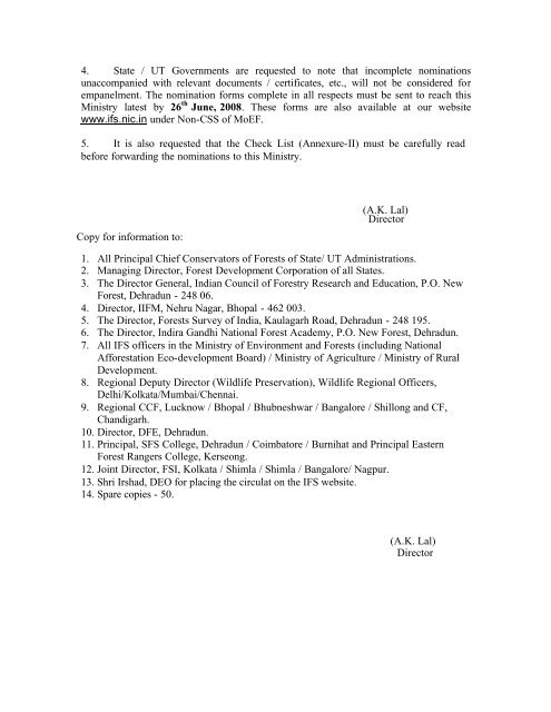 No.A.12026/3/2008-IFS-I Government of India Ministry of ...