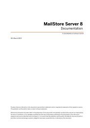 MailStore Server 8 - MailStore Help