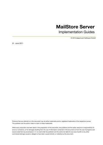 MailStore Server - MailStore Help