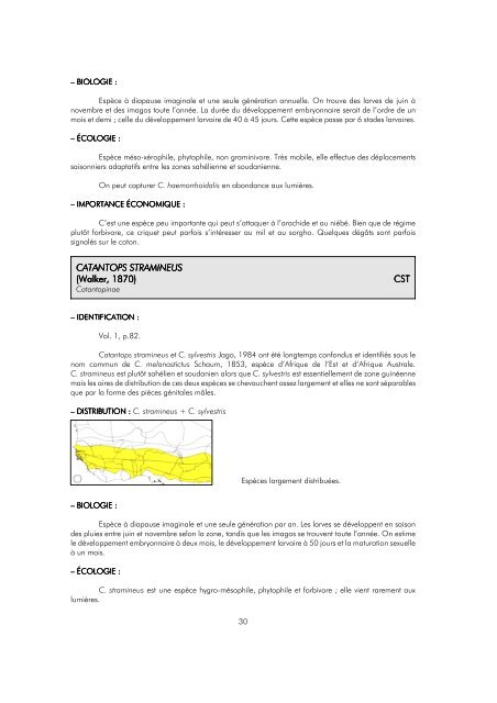 vade-mecum des criquets du sahel - Les criquets ravageurs - Cirad