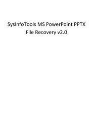 SysInfoTools MS PowerPoint PPTX File Recovery v2.0