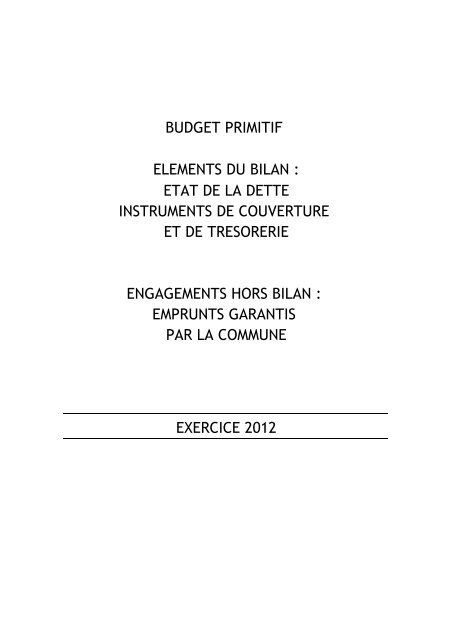 BUDGET PRIMITIF - Ville de Paris