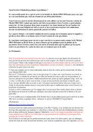 le dernier déroulement de cette affaire - La psychiatrie nous ment