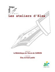 Les ateliers d'Elsa - MÃ©diathÃ¨ques de Mauguio Carnon